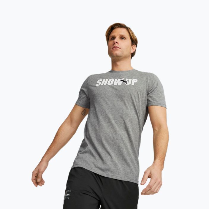 Herren PUMA Performance Trainings-T-Shirt Grafik grau 523236 03 3