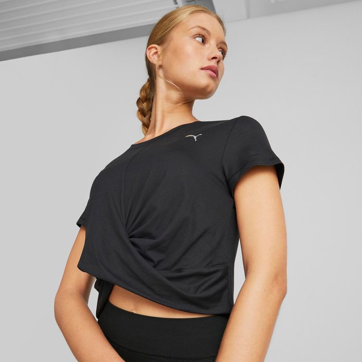 Damen Yoga-T-Shirt PUMA Studio Yogini Lite Twist schwarz 523164 01 3