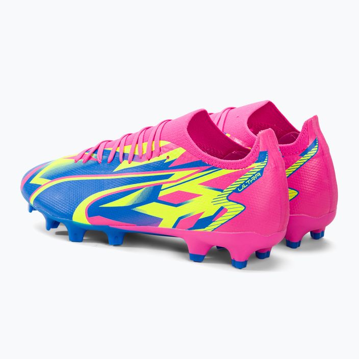PUMA Ultra Match Energy FG/AG Herren Fußballschuhe leuchtend pink/gelb/ultra blau 3