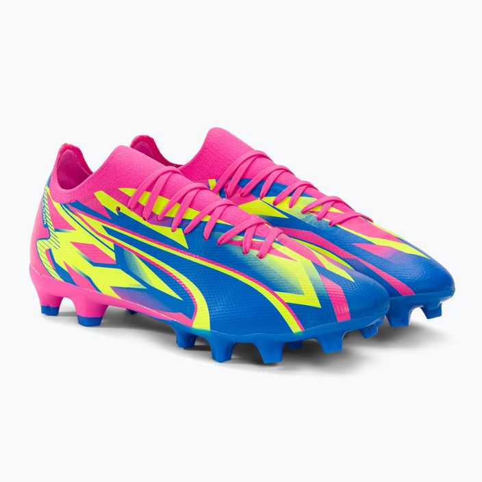 PUMA Ultra Match Energy FG/AG Herren Fußballschuhe leuchtend pink/gelb/ultra blau 4