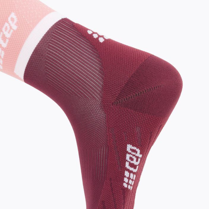 CEP Women's Compression Running Socks 4.0 Mid Cut rosa/dunkelrot 4