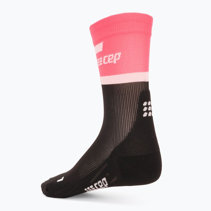 CEP Women's Compression Running Socks 4.0 Mid Cut rosa/schwarz 2
