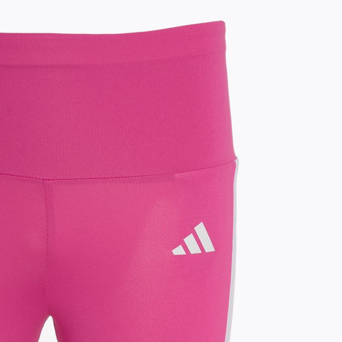 Kinder-Leggings adidas Essentials Aerorady 3-Stripes High Waisted halbtransparent fuchsia/weiß 3