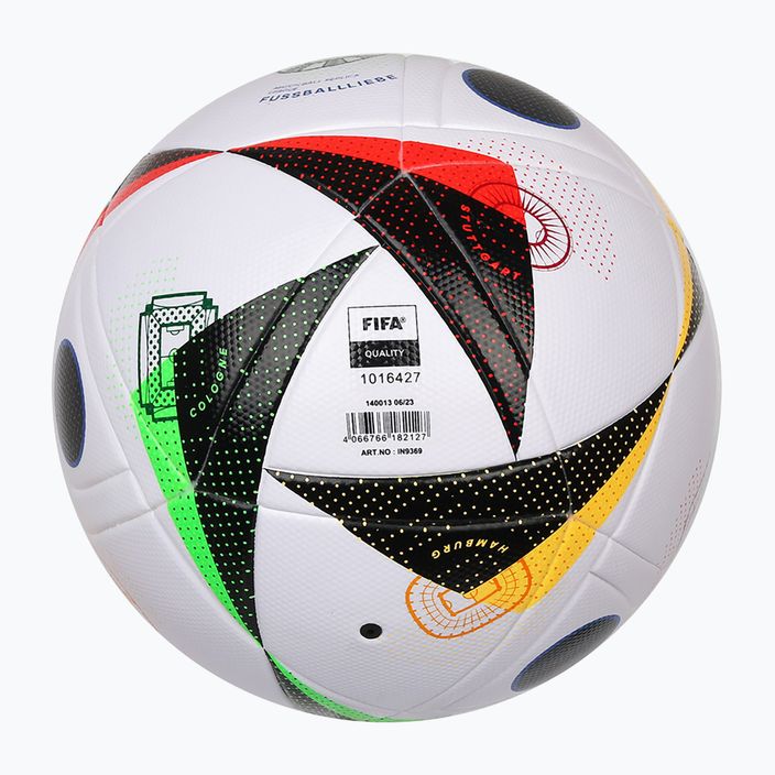 adidas Fußballliebe 2024 Liga Box weiß/schwarz/glow blau Größe 5 Fußball 3