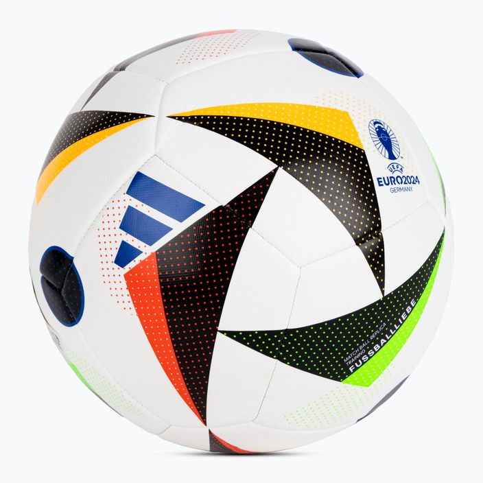 Fußball adidas Fussballiebe Trainig Euro 2024 white/black/glow blue Größe 4 2