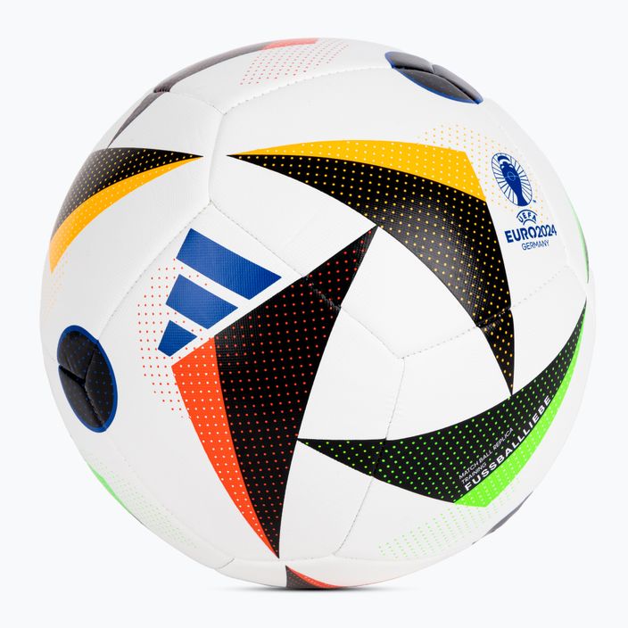Fußball adidas Fussballiebe Trainig Euro 2024 white/black/glow blue Größe 5 2