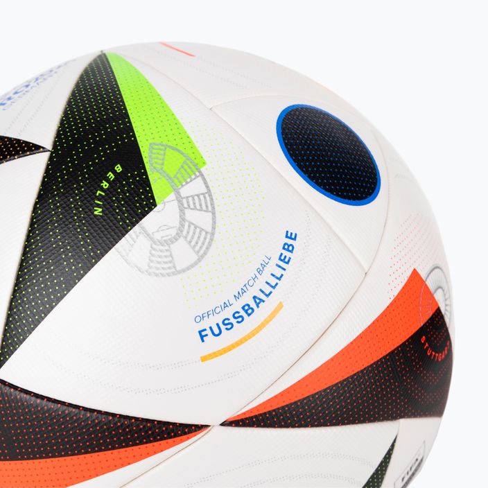 adidas Fußballliebe Competition Euro 2024 weiß/schwarz/glow blau Größe 5 Fußball 3