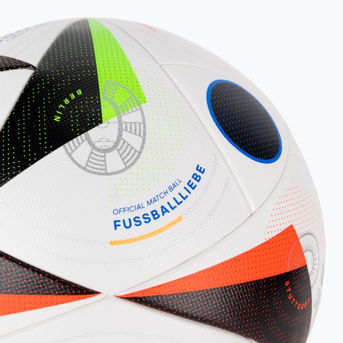 adidas Fußballliebe Competition Euro 2024 weiß/schwarz/glow blau Größe 4 Fußball 3