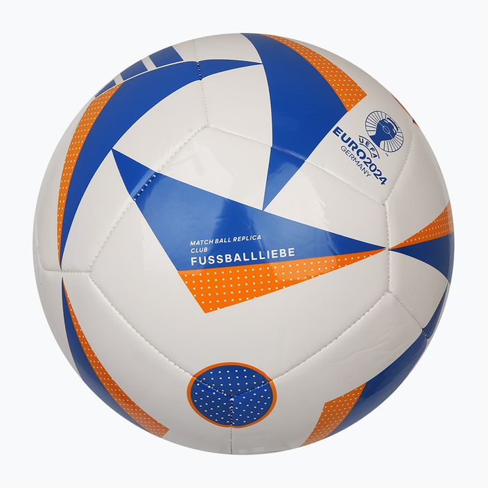 adidas Fussballiebe Club Fußball weiß/glow blau/lucky orange Größe 5 3