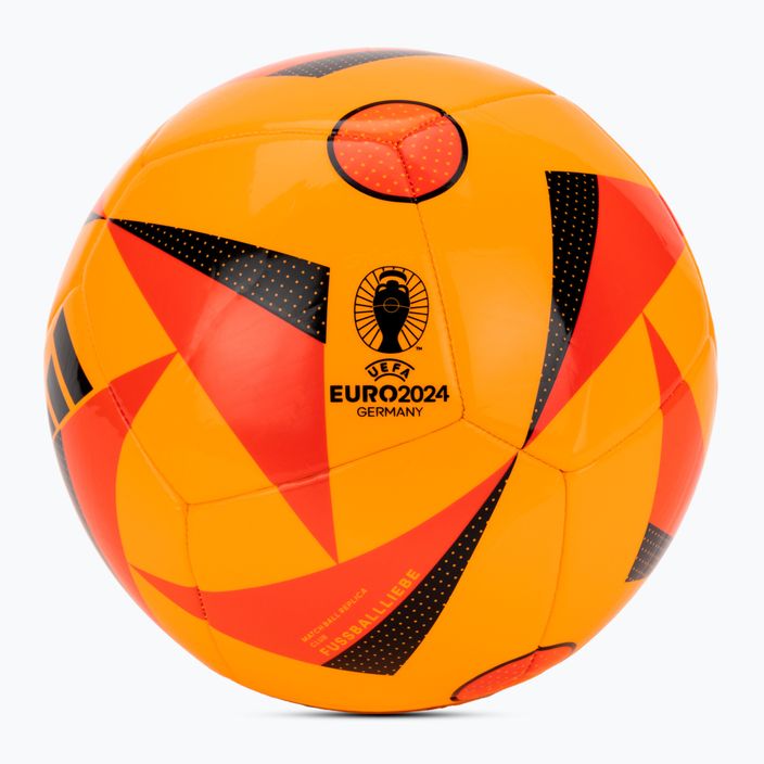 adidas Fussballiebe Club Euro 2024 solar gold/solar rot/schwarz Fußball Größe 5