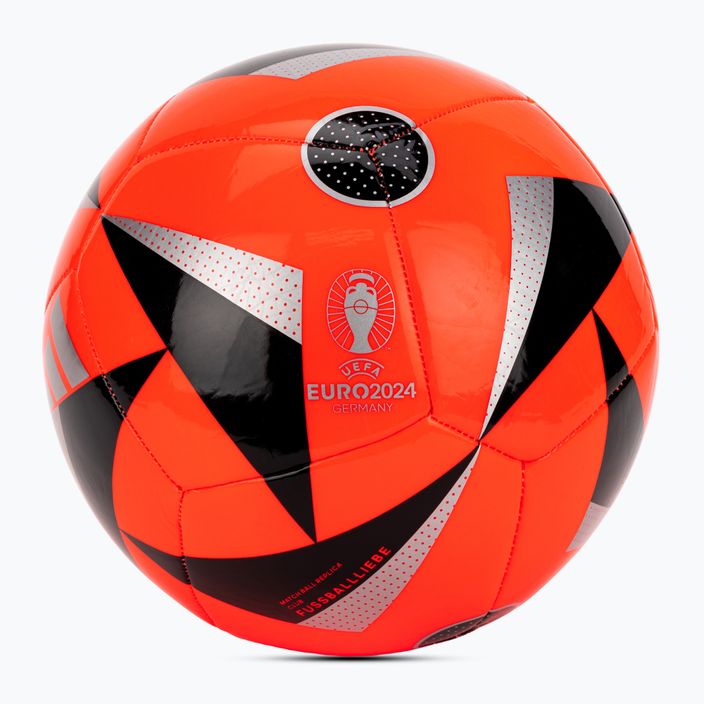 adidas Fussballiebe Club Euro 2024 solar rot/schwarz/silber metallic Fußball Größe 4