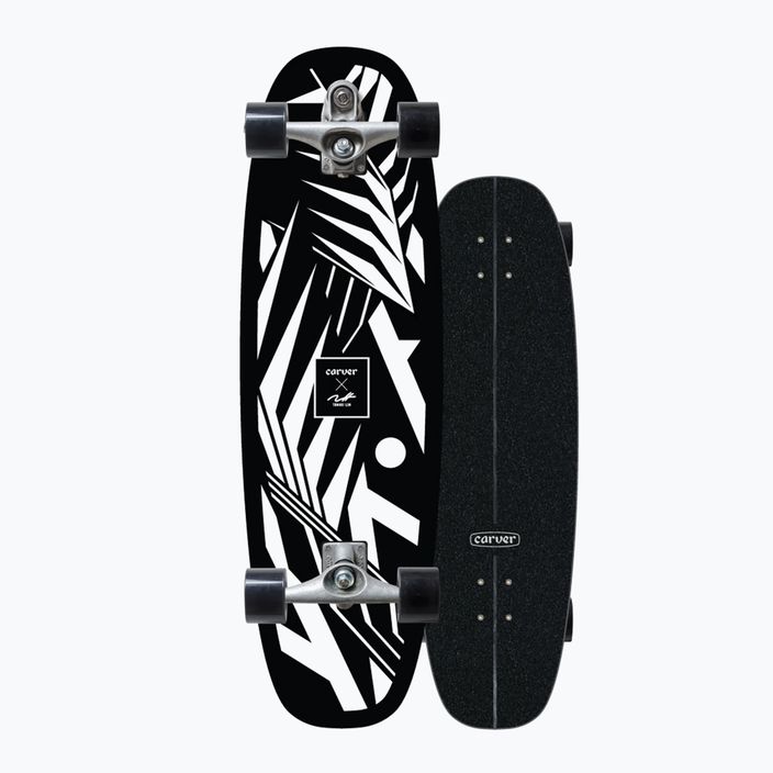 Surfskate Skateboard Carver CX Raw 33" Tommii Lim Proteus 222 Complete schwarz-weiß C11311144 8