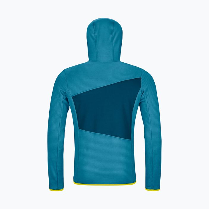 Herren-Trekking-Sweatshirt Ortovox Fleece Grid Hoody blau 87211 6
