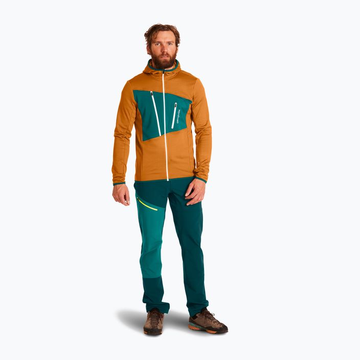 Herren-Trekking-Sweatshirt Ortovox Fleece Grid Hoody braun 87211 2