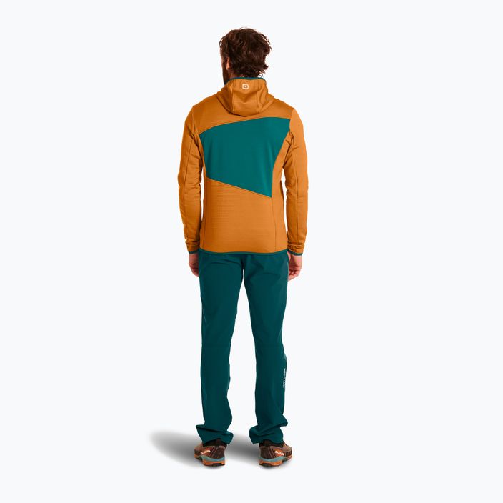 Herren-Trekking-Sweatshirt Ortovox Fleece Grid Hoody braun 87211 3