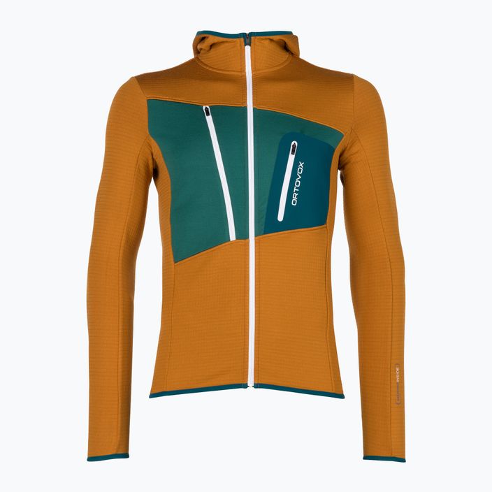 Herren-Trekking-Sweatshirt Ortovox Fleece Grid Hoody braun 87211 5