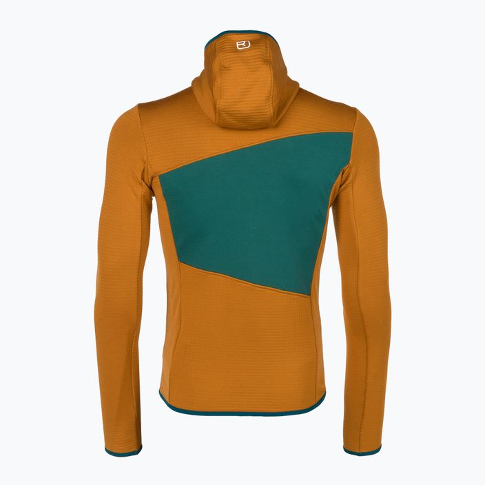 Herren-Trekking-Sweatshirt Ortovox Fleece Grid Hoody braun 87211 6