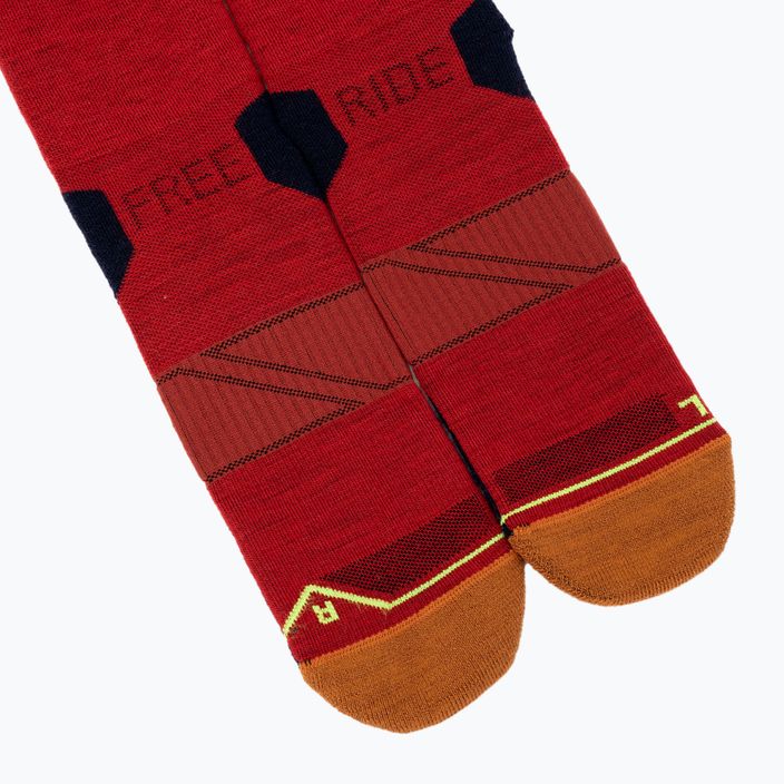 Herren Skisocken ORTOVOX Freeride Long Socks Cozy cengla rossa 4