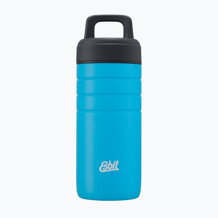 Esbit Majoris Edelstahl-Thermobecher mit Isolierdeckel 450 ml ozeanblau