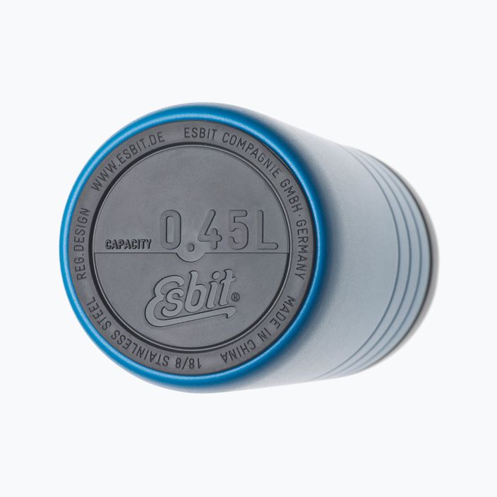 Esbit Majoris Edelstahl-Thermobecher mit Flip Top 450 ml Vlies blau 4