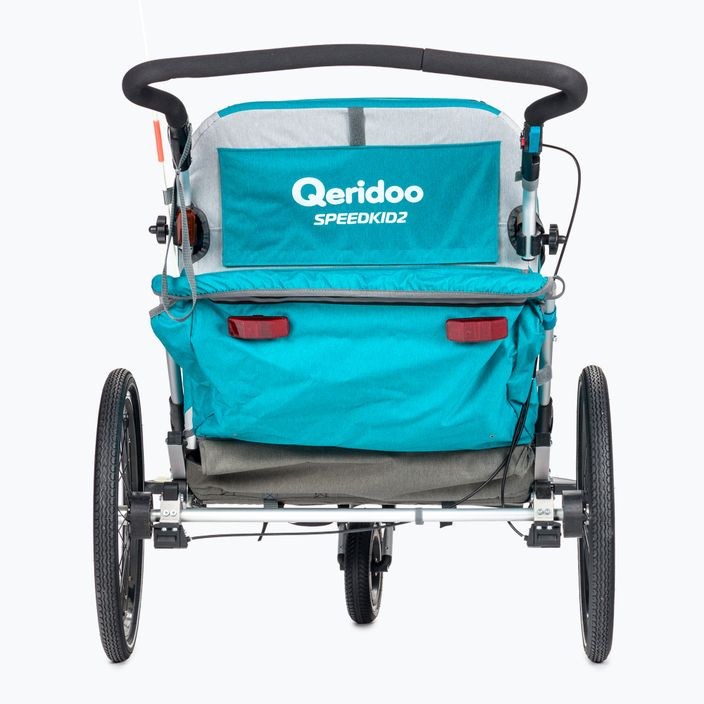 Qeridoo Speedkid2 zweisitziger Fahrradanhänger blau Q-SK2-21-P 4