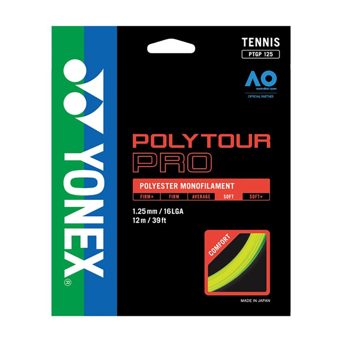 Tennissaite YONEX Poly Tour Pro Satz 12 m gelb 2