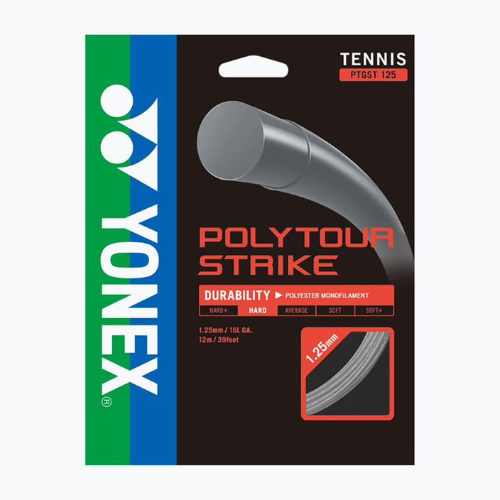 Tennissaite YONEX Poly Tour Strike Satz 12 m grau