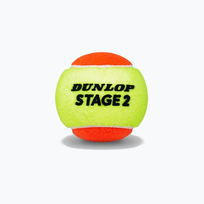 Kinder-Tennisbälle Dunlop Stage 2 6 stück orange-gelb 61343 2