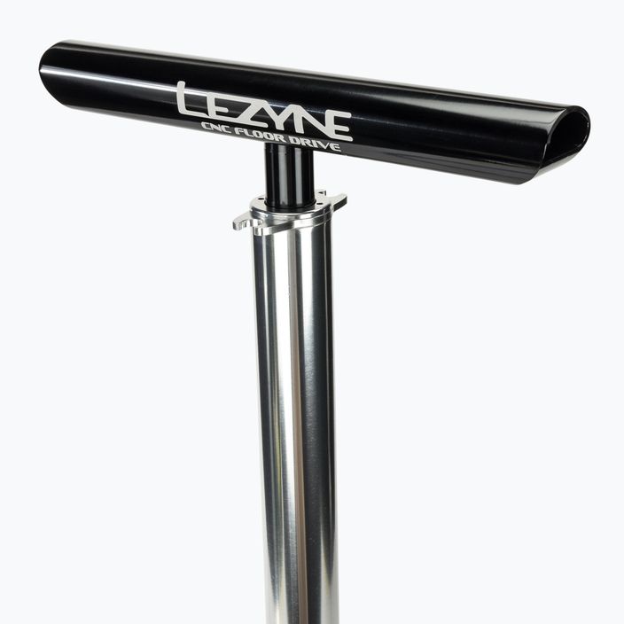 Fahrradpumpe Lezyne CNC Floor Drive 3.5 gloss silver 3