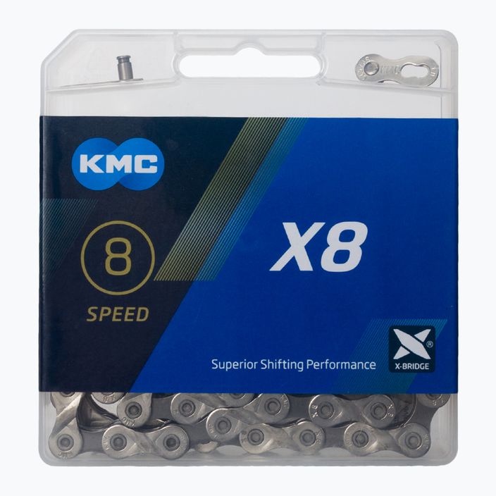 KMC X8 114 link 8rz silber-grau Fahrradkette BX08NG114