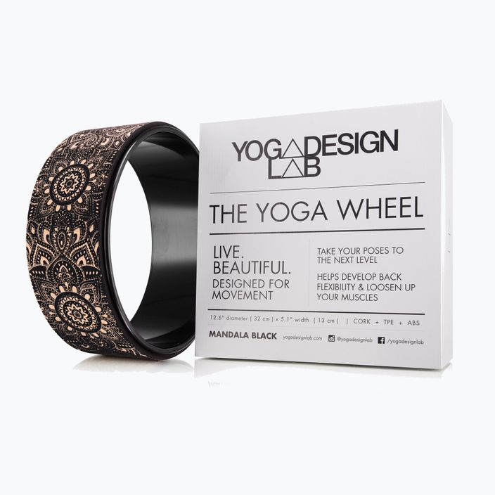 Yoga Design Lab Wheel Schwarz WH-Kork-Mandala Schwarz 5