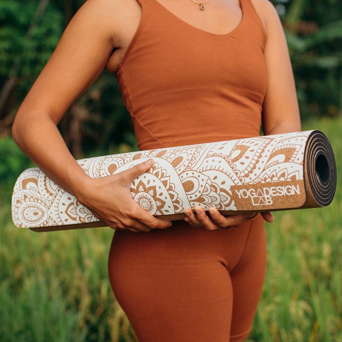 Yoga Design Lab Kork 5 5 mm braun Mandala Weiß Yogamatte 9