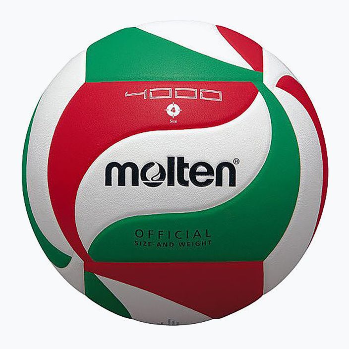 Molten Volleyball V4M4000-4 weiß/grün/rot Größe 4 4