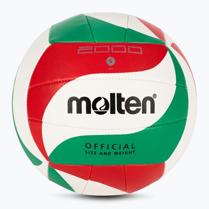 Molten Volleyball V5M2000-5 weiß/grün/rot Größe 5