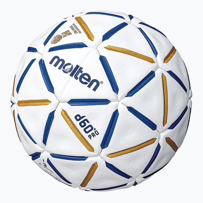 Molten Handball H3D5000-BW d60 PRO IHF-2 blau/weiß Größe 2 2