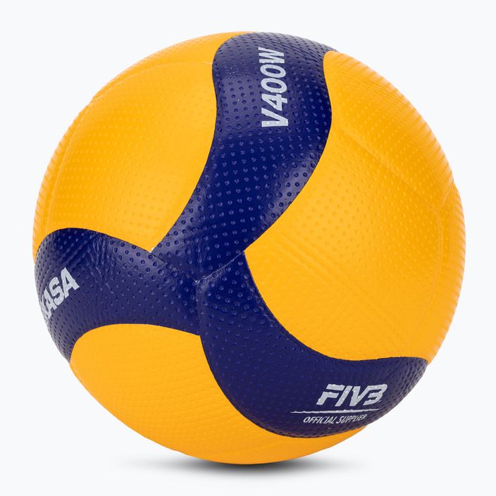 Mikasa Volleyball V400W gelb/blau Größe 4 2