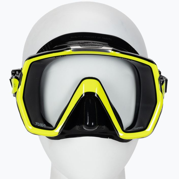 TUSA Freedom Hd Mask Tauchmaske schwarz und gelb M-1001 2