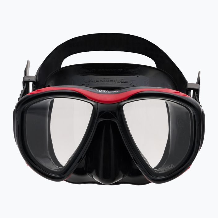 TUSA Powerview Tauchset Maske + Schnorchel schwarz-rot UC 2425 2