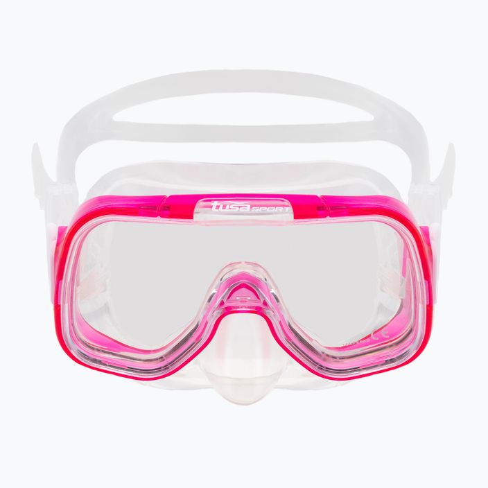 TUSA Tauchset Maske + Schnorchel + Schwimmflossen rosa UP-0201 6