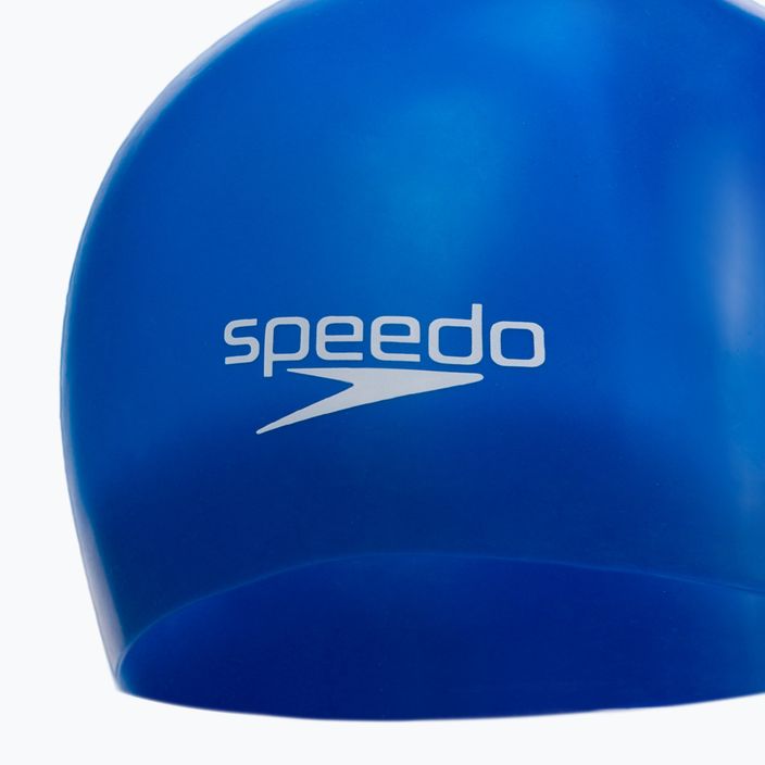 Speedo Plain Moulded Kinderschwimmkappe navy blau 68-709900002 2