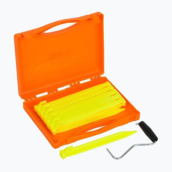 Vango Bolt Plastic Peg Extractor Storage Case Zeltheringe 12 Stück. gelb