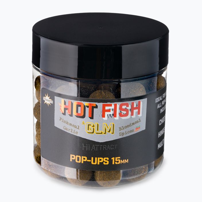 Dynamite Baits Hot Fish & GLM Pop Up 15mm braun Karpfen Schwimmerkugeln ADY041013