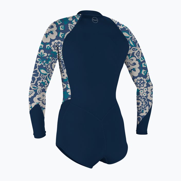 Women's Swim Foam O'Neill Bahia 2/1 Front Zip Short Frühling französisch navy/christina floral 2