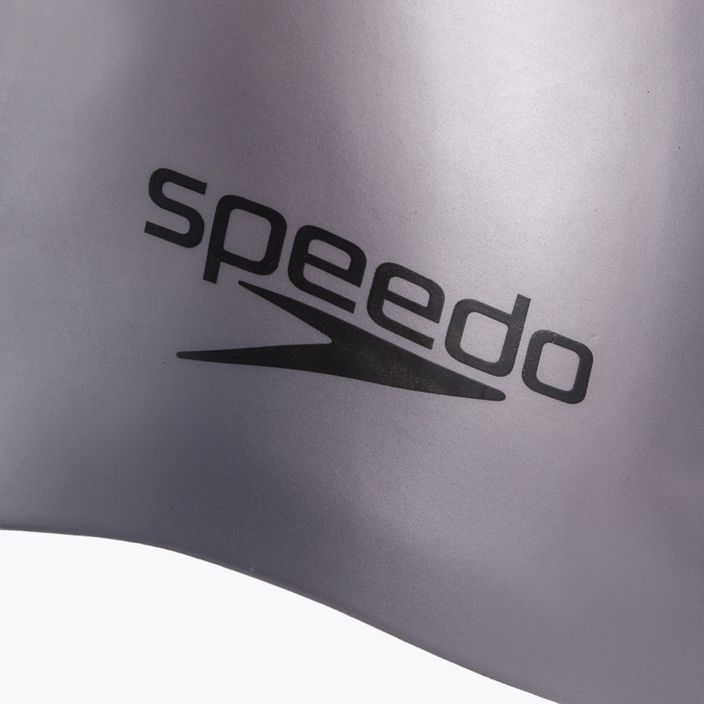 Badekappe Speedo Plain Moulded Silicone silber 68-7984 3