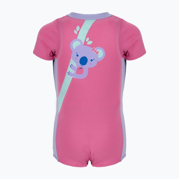 Kinder Badeanzug Speedo Koala Printed Float outfit + weste rosa 8-12258 2