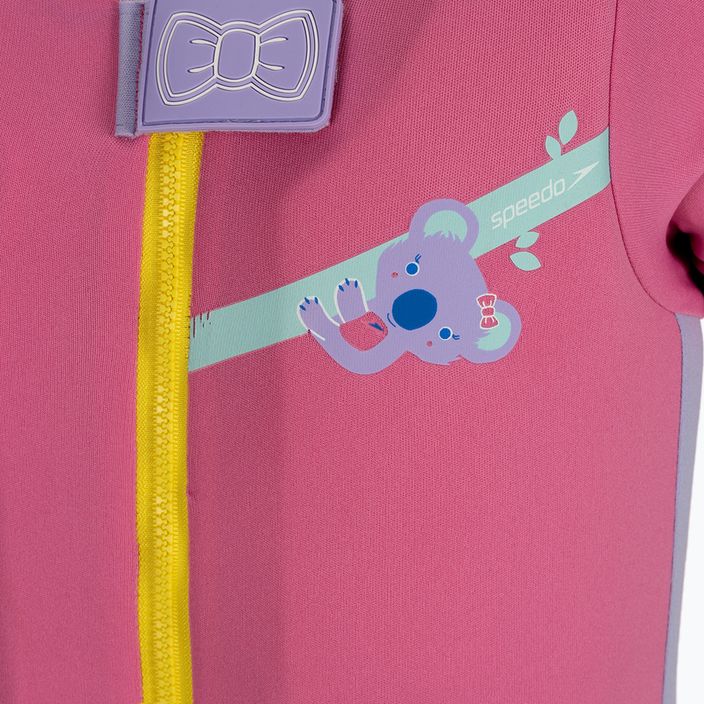 Kinder Badeanzug Speedo Koala Printed Float outfit + weste rosa 8-12258 3