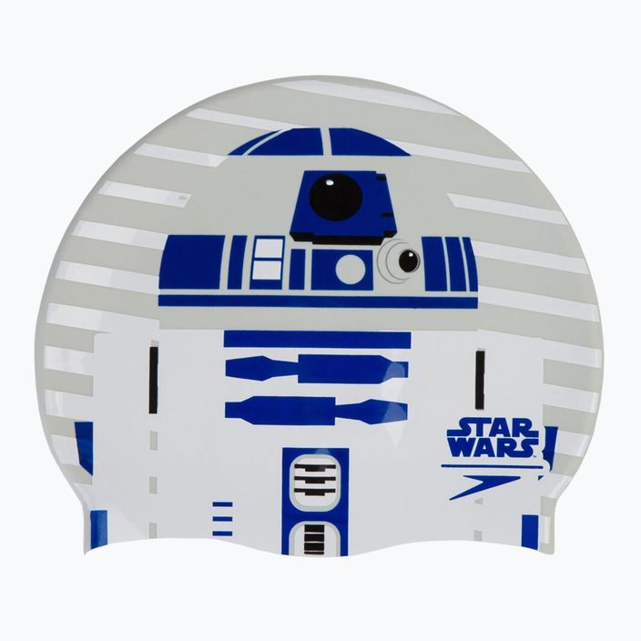 Badekappe Kinder Speedo Star Wars Slpogan Print R2-D2 weiß-grau 8-8385D674 4