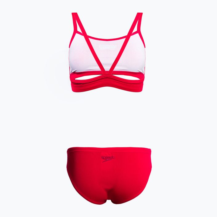 Speedo Essential Endurance+ Thinstrap Bikini Damen zweiteiliger Badeanzug rot 126736446 2