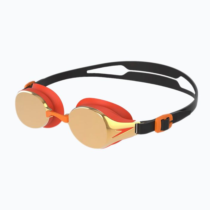 Speedo Hydropure Mirror Kinderschwimmbrille schwarz/mango/orange gold