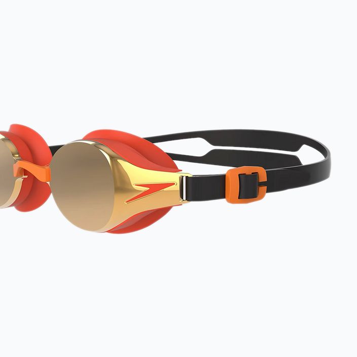 Speedo Hydropure Mirror Kinderschwimmbrille schwarz/mango/orange gold 2